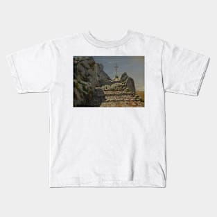 Landscape by Albert Bierstadt Kids T-Shirt